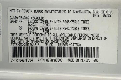 2022 TOYOTA Tacoma - Image 2